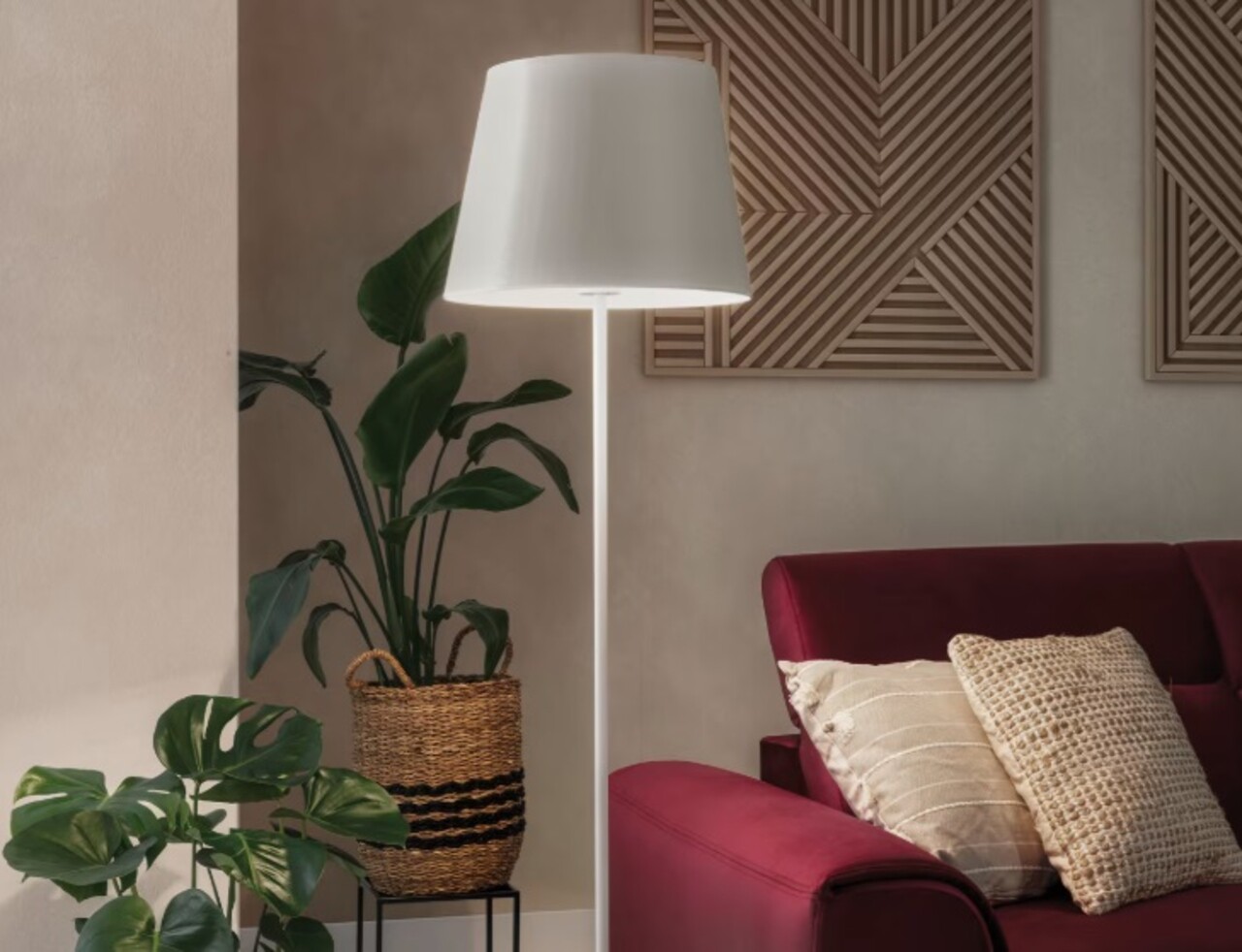 Lampadar ELTAP, Vespillo, 38x154 cm, 1xE27, 15W, otel/PVC, alb - imagine 6